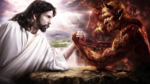 Jesus Fighting the Devil